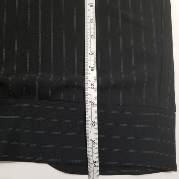 Bebe Brand Pencil Skirt, Bow Waist, Pinstripes Black, Size 6, Like new - Picture 8 of 10